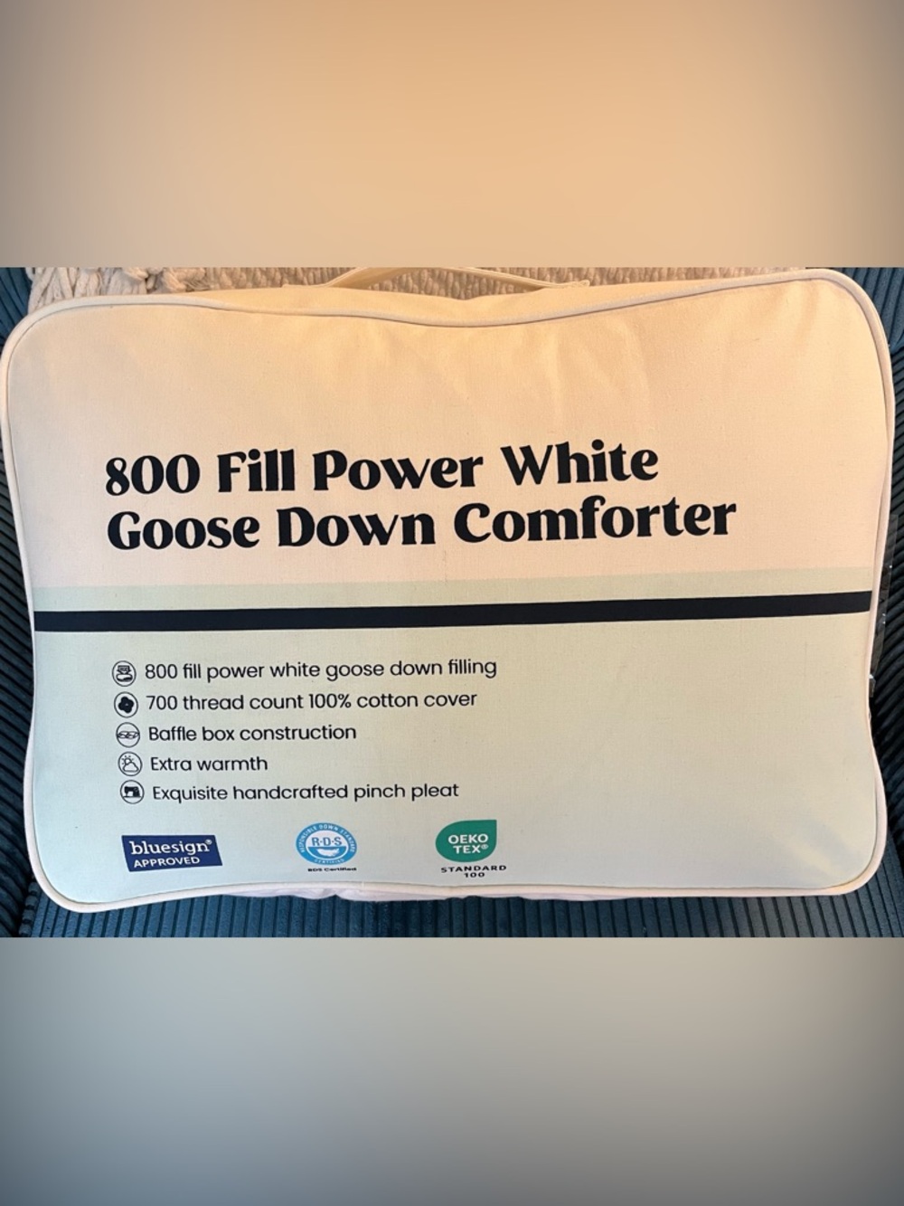 NEW puredown luxury 800 Fill Power White Goose Down Comforter gorgeous